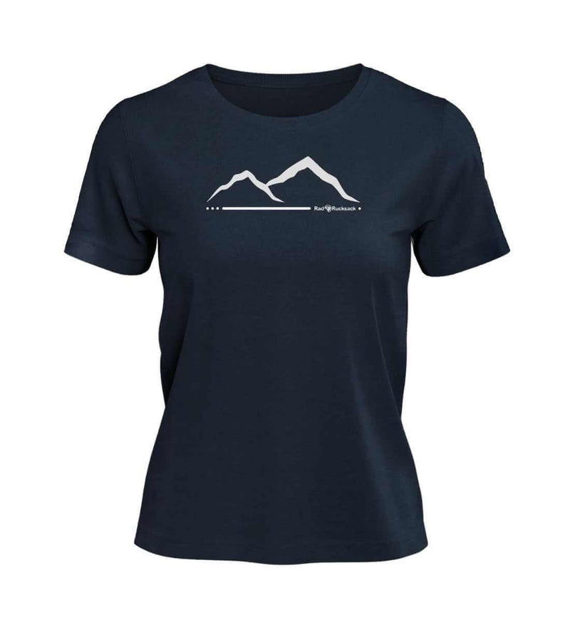 Berg Stick T-Shirt Damen in Dunkelblau (French Navy) – Produktbild (100% Bio-Baumwolle) von Rad&Rucksack