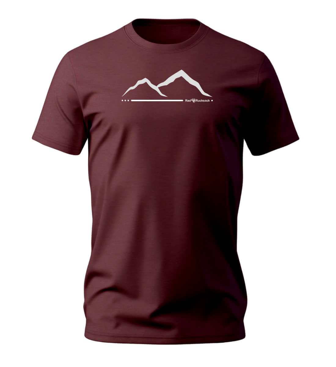 Berg | Herren Premium Organic T-Shirt in Burgundy von Rad&Rucksack