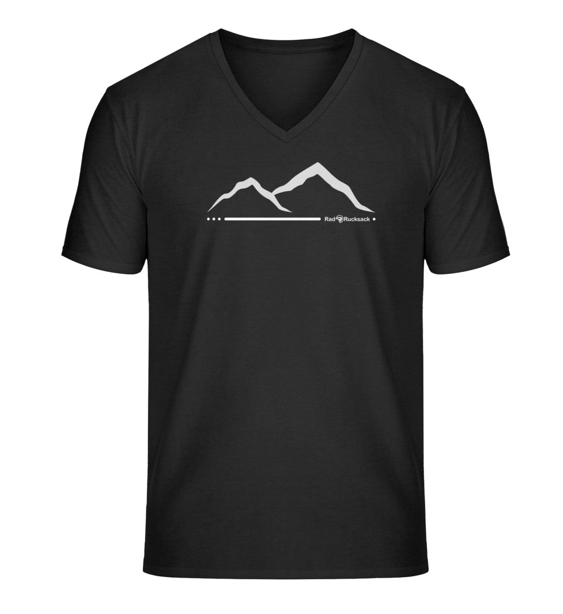 Berg | Herren V-Neck Premium Organic T-Shirt in Black von Rad&Rucksack