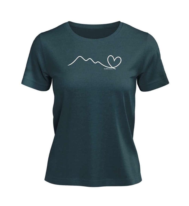 Berg Herz | Damen Premium Organic T-Shirt in Stargazer von Rad&Rucksack