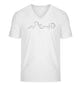 Berg Herzschlag Bier | Herren V-Neck Premium Organic T-Shirt