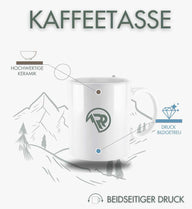 Kaffeebecher Keramik Berg Herzschlag Bier – Lifestyle-Aufnahme (Keramik, 330 ml) von Rad&Rucksack
