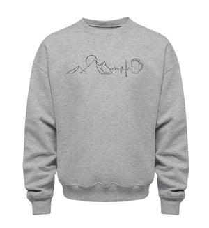 Berg Herzschlag Bier | Unisex Organic Pullover