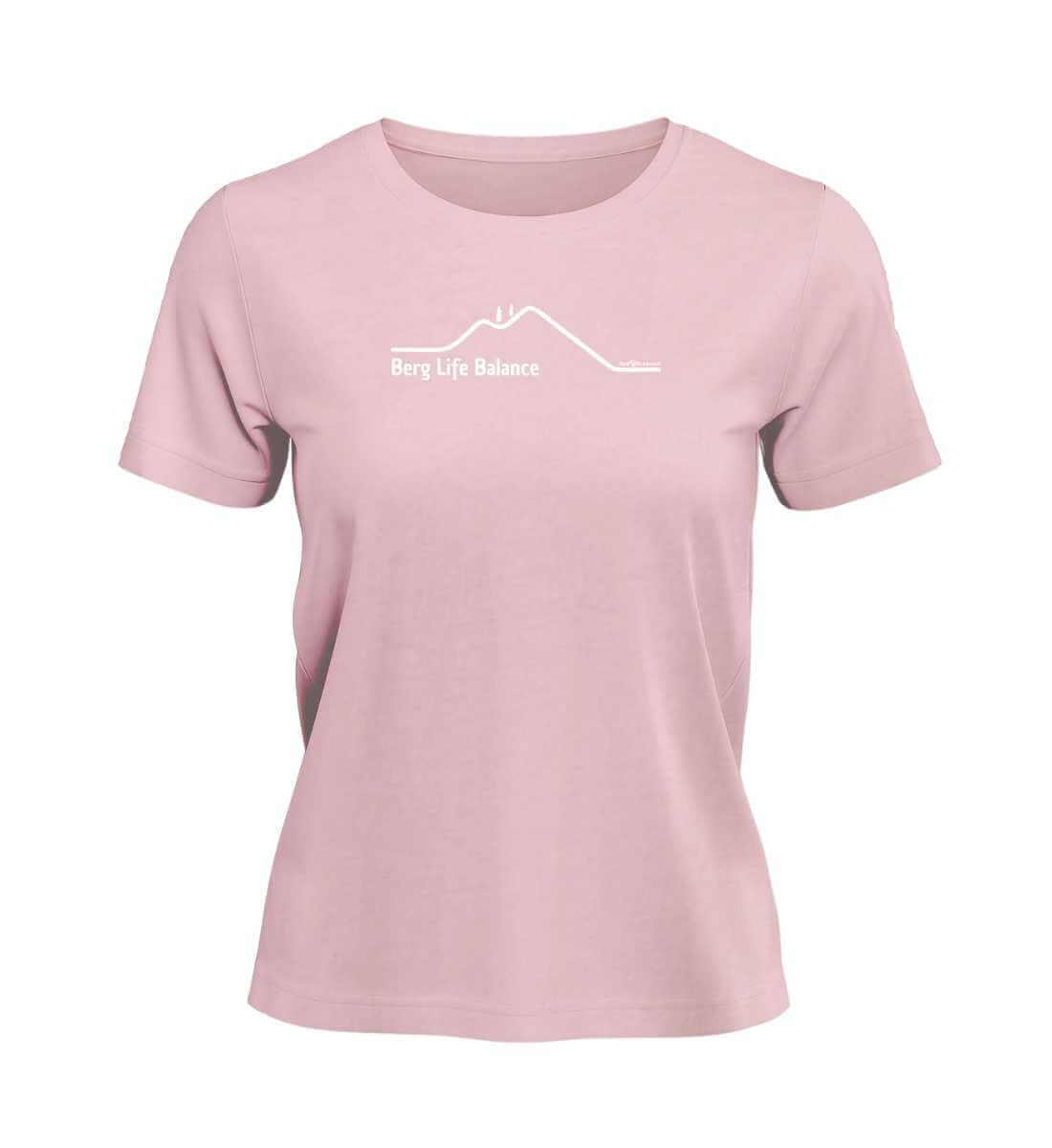 Berg Life Balance  | Damen Premium Organic T-Shirt in Cotton Pink von Rad&Rucksack