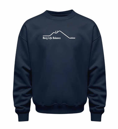 Berg Life Balance Pullover in Dunkelblau (French Navy) – Produktbild (350 g/m² Bio-Baumwolle) von Rad&Rucksack