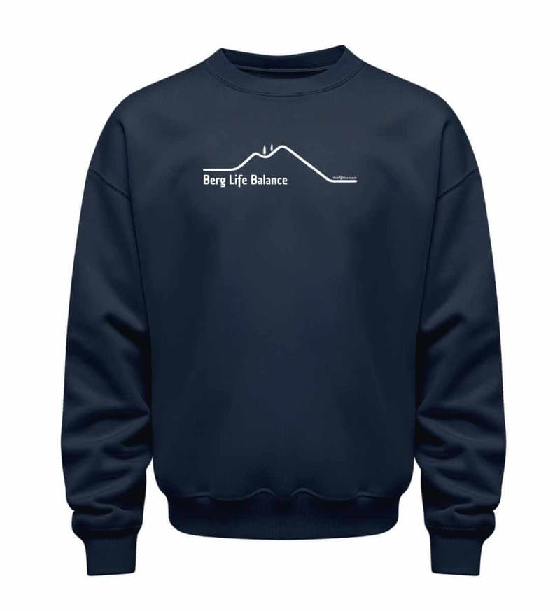 Berg Life Balance | Unisex Organic Pullover in French Navy von Rad&Rucksack