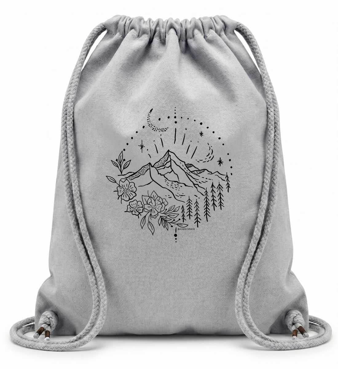 Berg Natur | Baumwoll Gymsac in Heather Grey von Rad&Rucksack