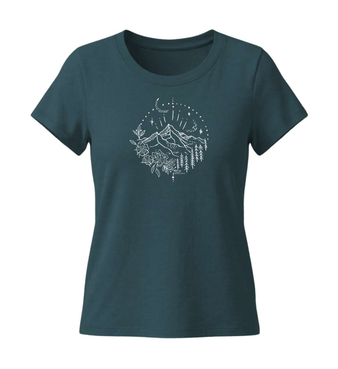 Berg Natur | Damen Premium Organic T-Shirt (Fitted) in Stargazer von Rad&Rucksack
