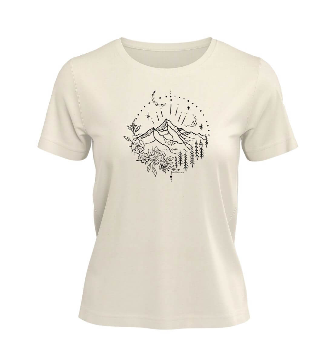 Berg Natur | Damen Premium Organic T-Shirt in Natural Raw von Rad&Rucksack