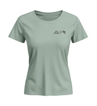 Berg Sonne Wandern | Damen Premium Organic T-Shirt (Fitted) in Aloe von Rad&Rucksack 2