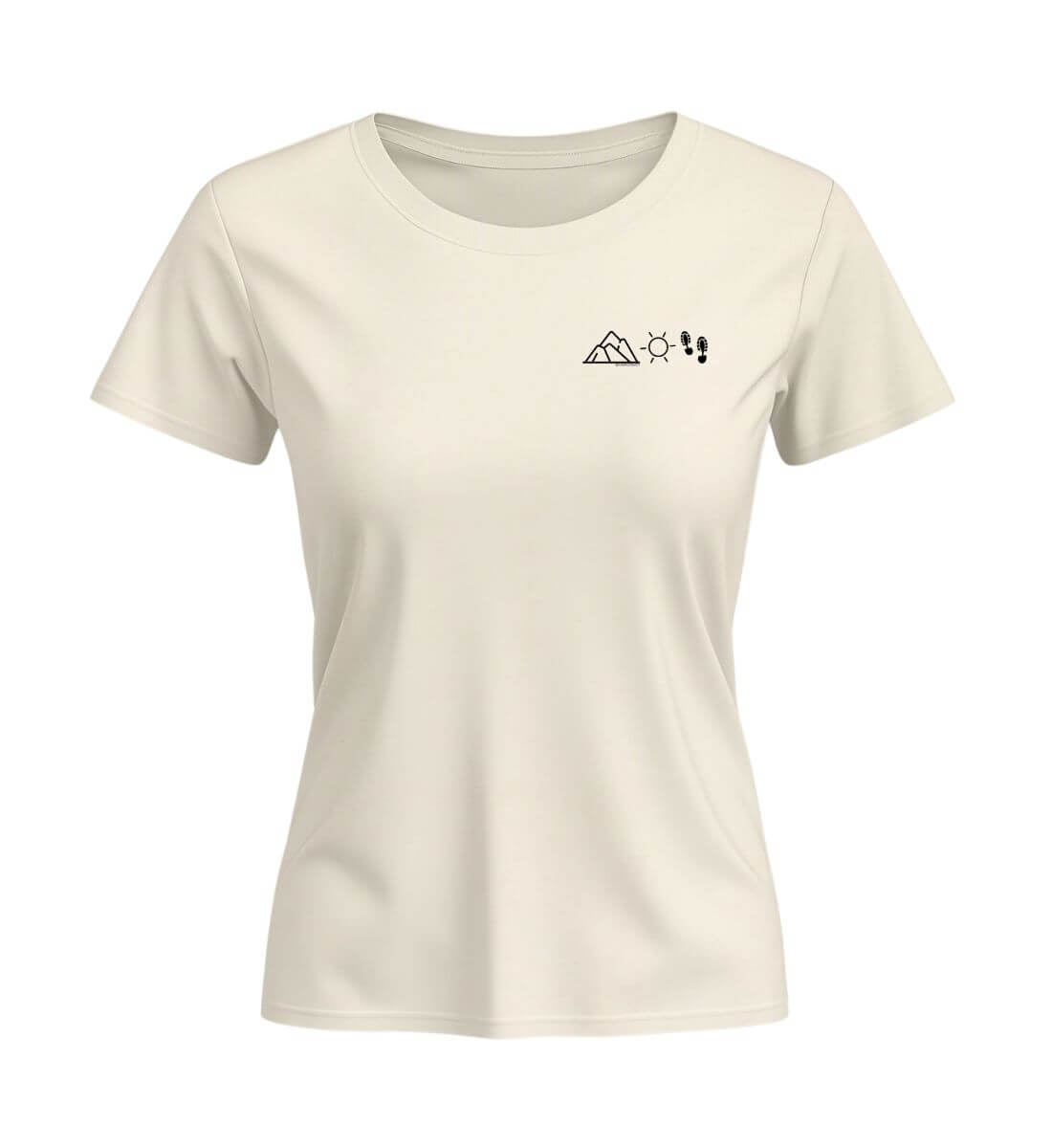 Berg Sonne Wandern | Damen Premium Organic T-Shirt (Fitted) in Natural Raw von Rad&Rucksack