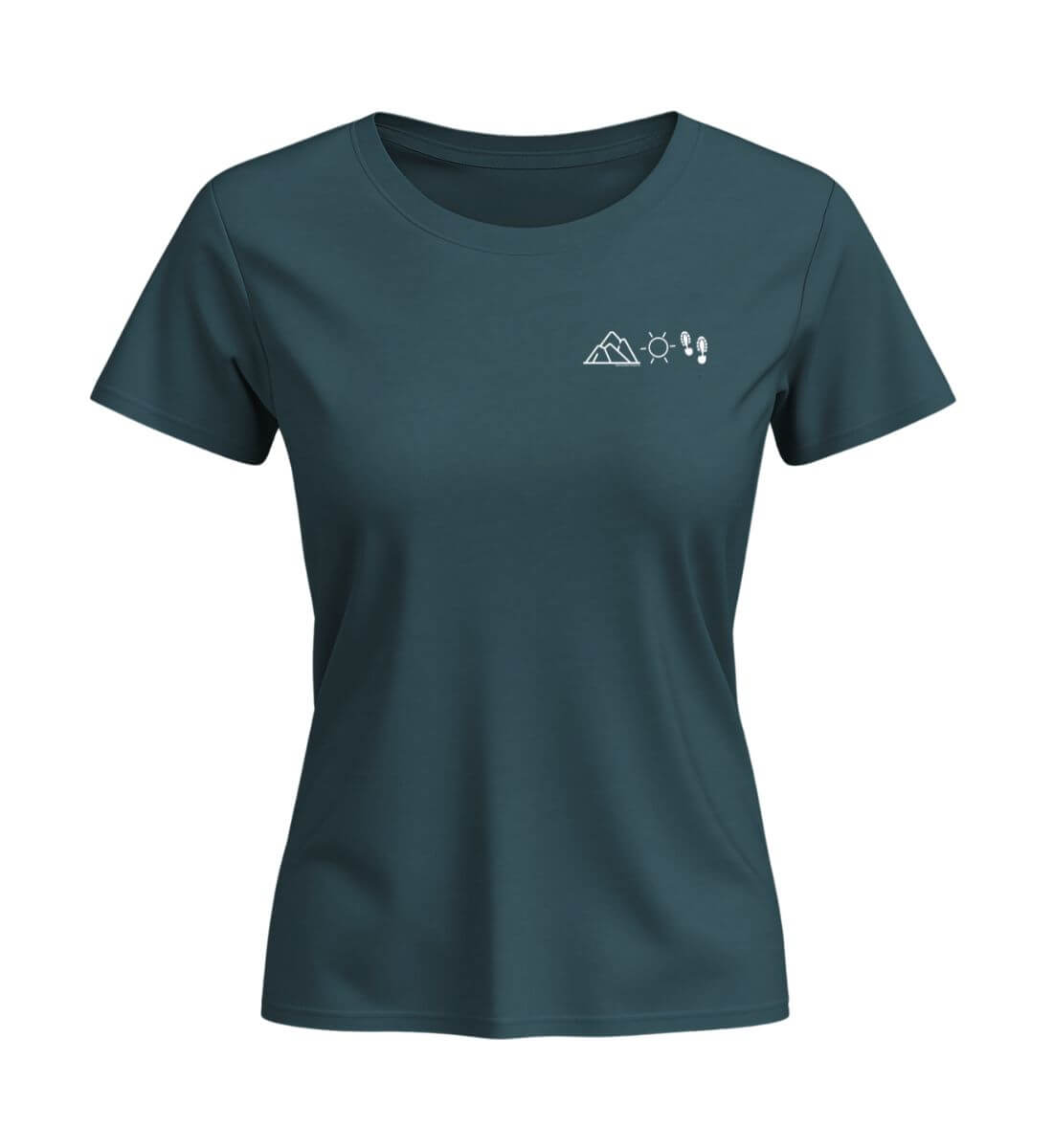 Berg Sonne Wandern | Damen Premium Organic T-Shirt (Fitted) in Stargazer von Rad&Rucksack