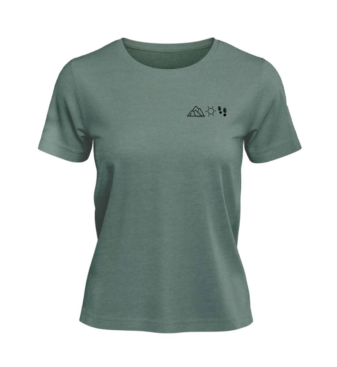 Berg Sonne Wandern | Damen Premium Organic T-Shirt in Green Bay von Rad&Rucksack 2