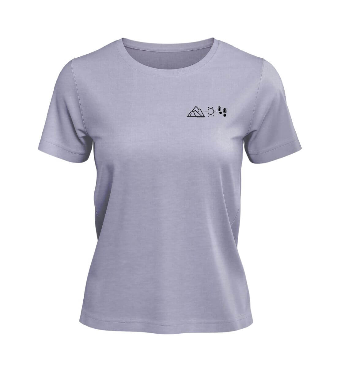 Berg Sonne Wandern | Damen Premium Organic T-Shirt in Lavender von Rad&Rucksack 2