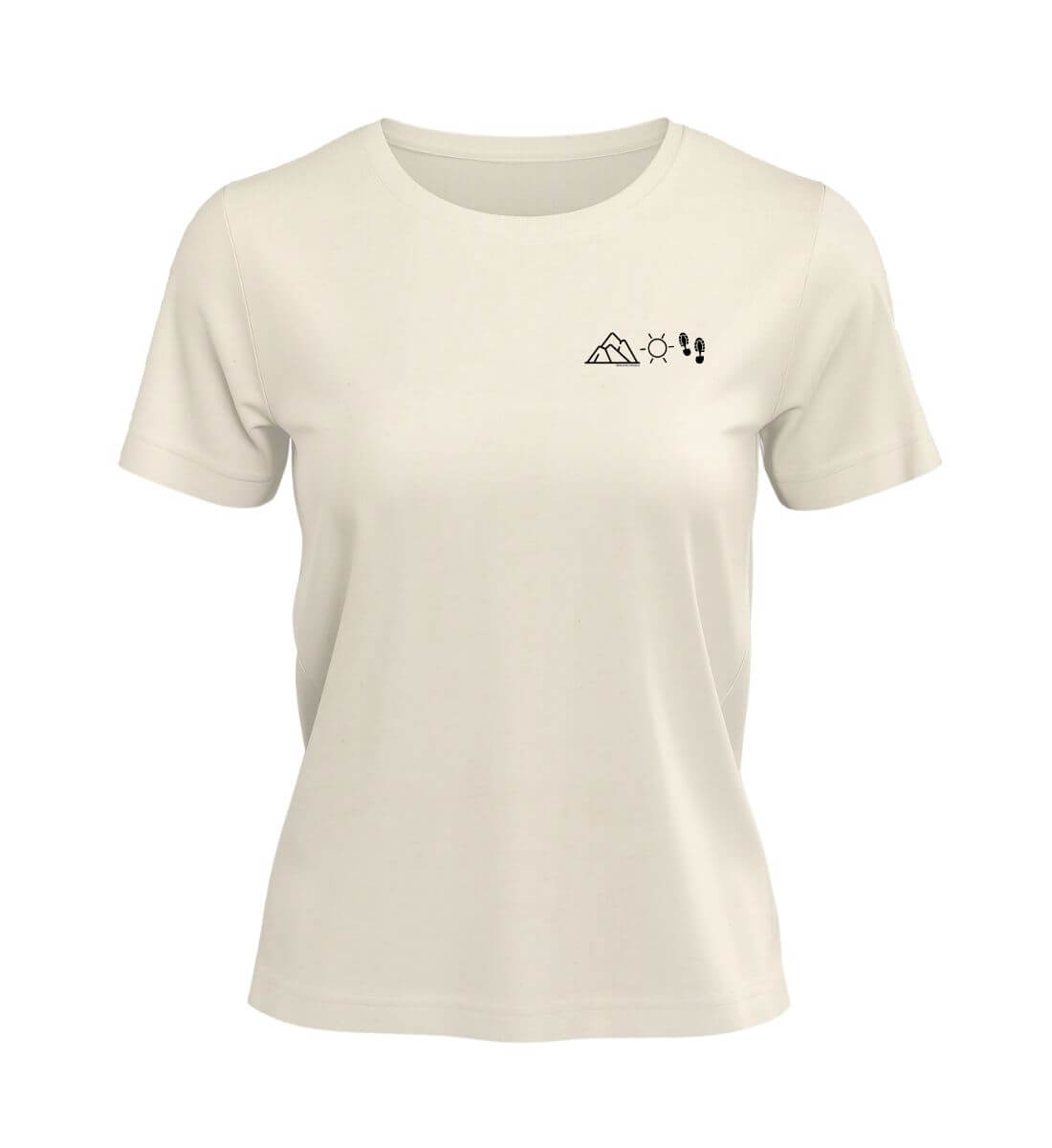 Berg Sonne Wandern | Damen Premium Organic T-Shirt in Natural Raw von Rad&Rucksack