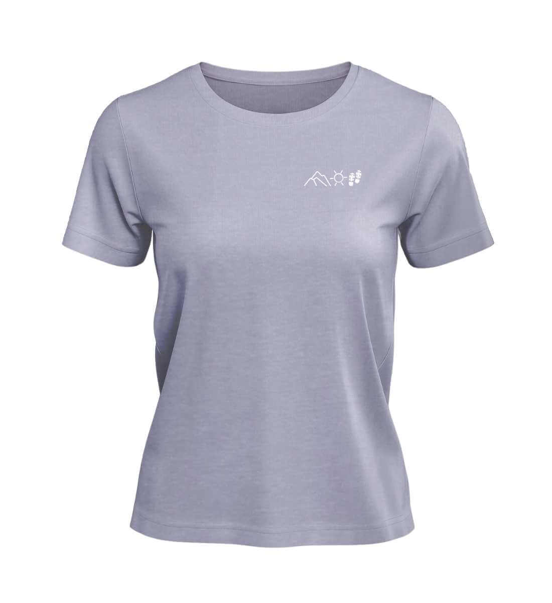 Berg Sonne Wandern | Damen Premium Organic T-Shirt (Stick) in Lavender von Rad&Rucksack