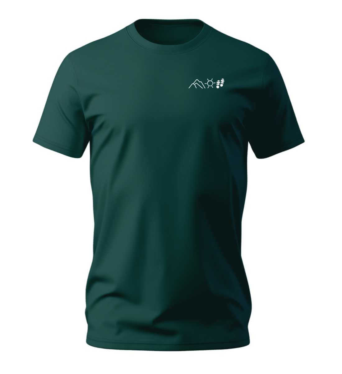 Berg Sonne Wandern | Herren Premium Organic T-Shirt (Stick) in Glazed Green von Rad&Rucksack