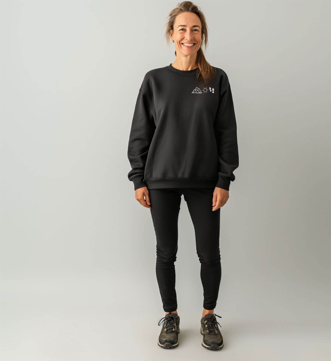 Berg Sonne Wandern | Unisex Organic Pullover von Rad&Rucksack - weitere Modelansicht 2