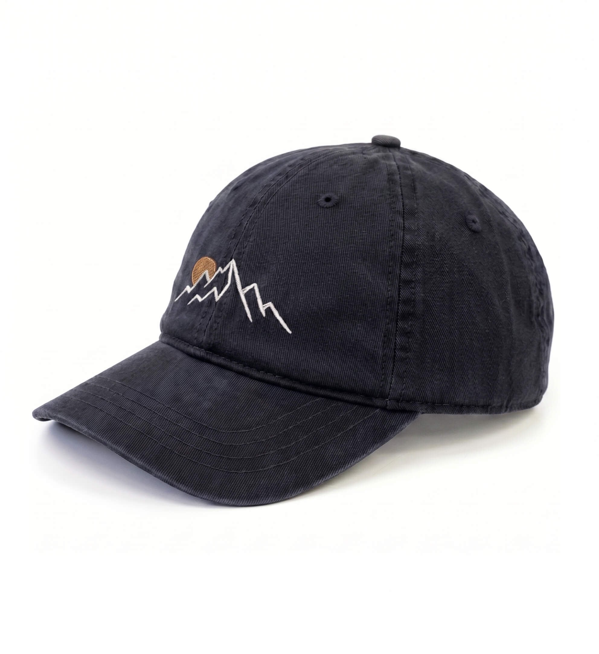 Berg Sonnenuntergang | Organic Herren Cap mit Stick von Rad&Rucksack - Ansicht 7
