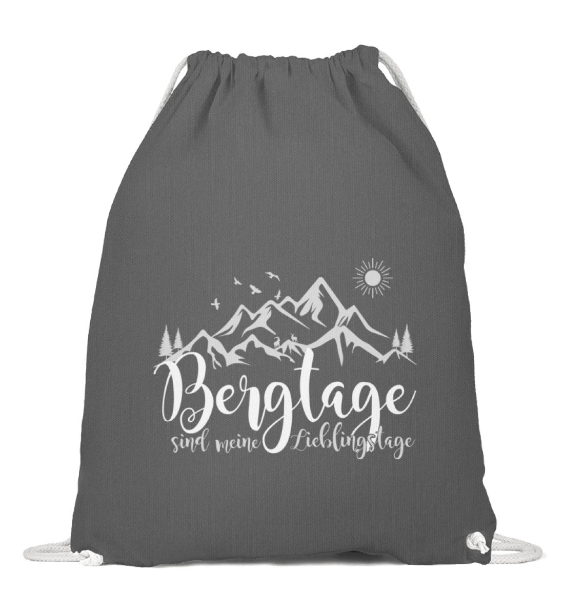 Berg-Tage | Baumwoll Gymsac in Grafit Grau von Rad&Rucksack