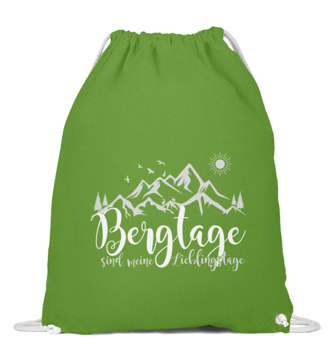 Berg-Tage | Baumwoll Gymsac in LimettenGrün von Rad&Rucksack
