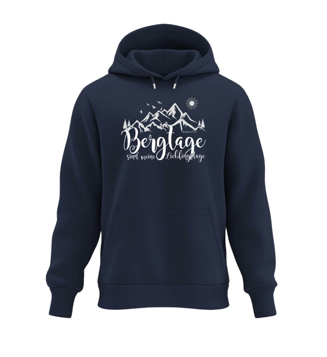 Berg-Tage | Damen Organic Hoodie in French Navy von Rad&Rucksack