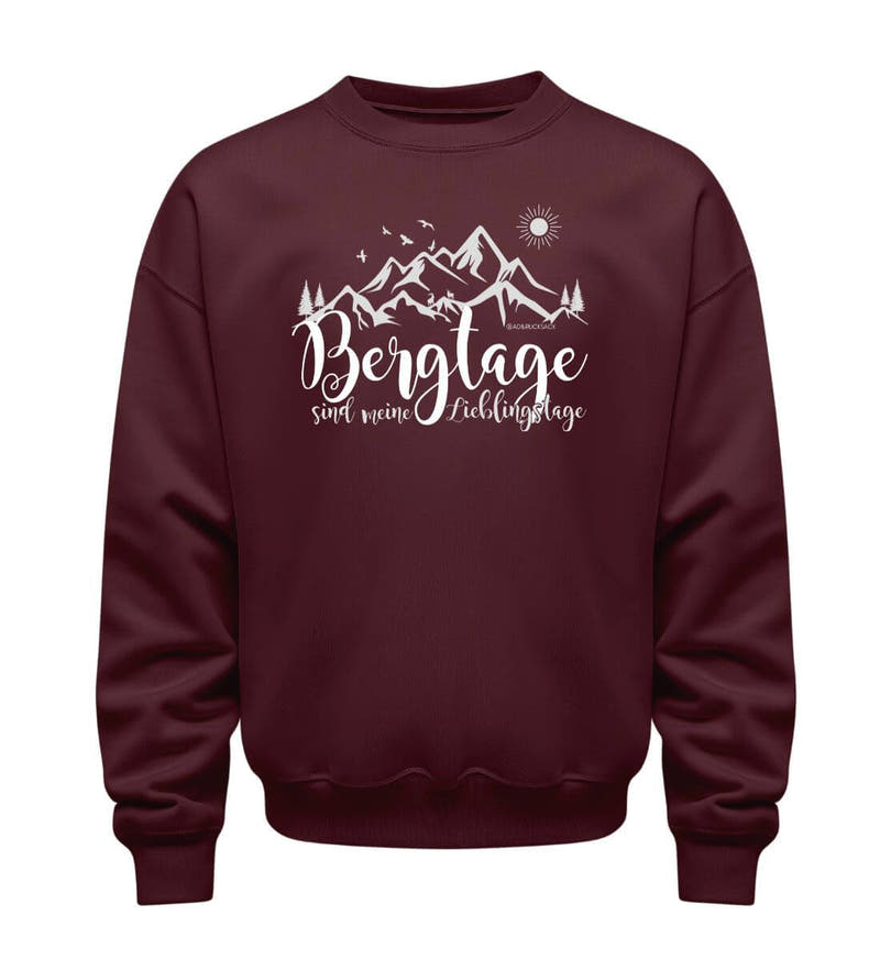 Berg-Tage | Damen Organic Pullover in Burgundy von Rad&Rucksack