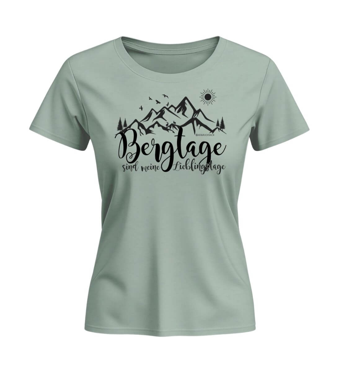 Berg-Tage | Damen Premium Organic T-Shirt (Fitted) in Aloe von Rad&Rucksack