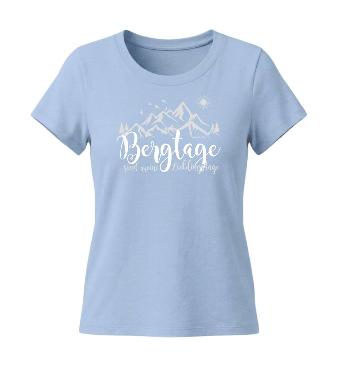 Berg-Tage | Damen Premium Organic T-Shirt (Fitted) in Blue Soul von Rad&Rucksack
