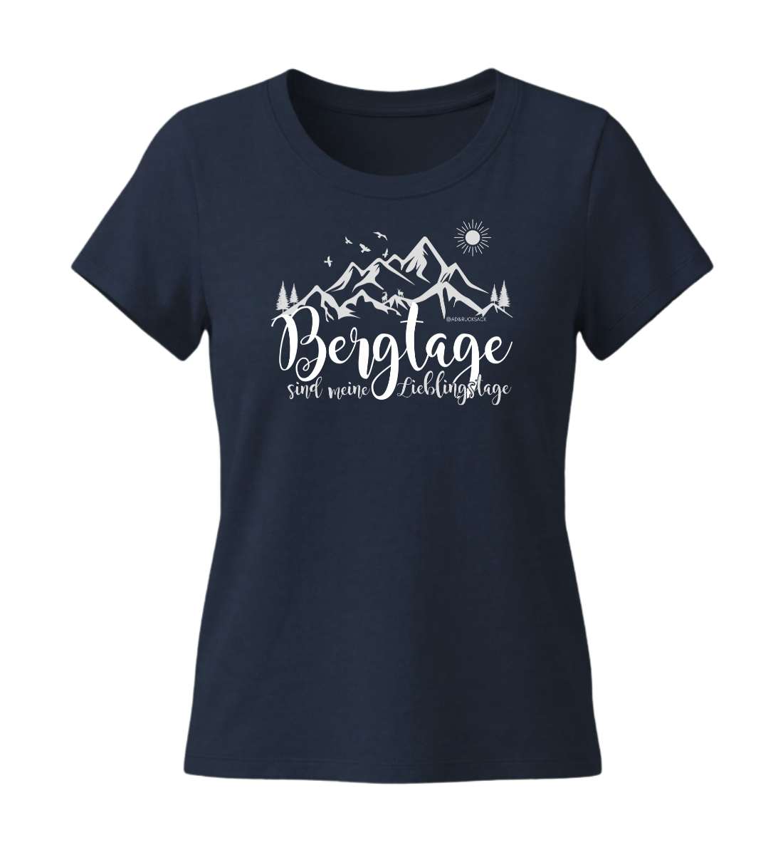 Berg-Tage | Damen Premium Organic T-Shirt (Fitted) in French Navy von Rad&Rucksack