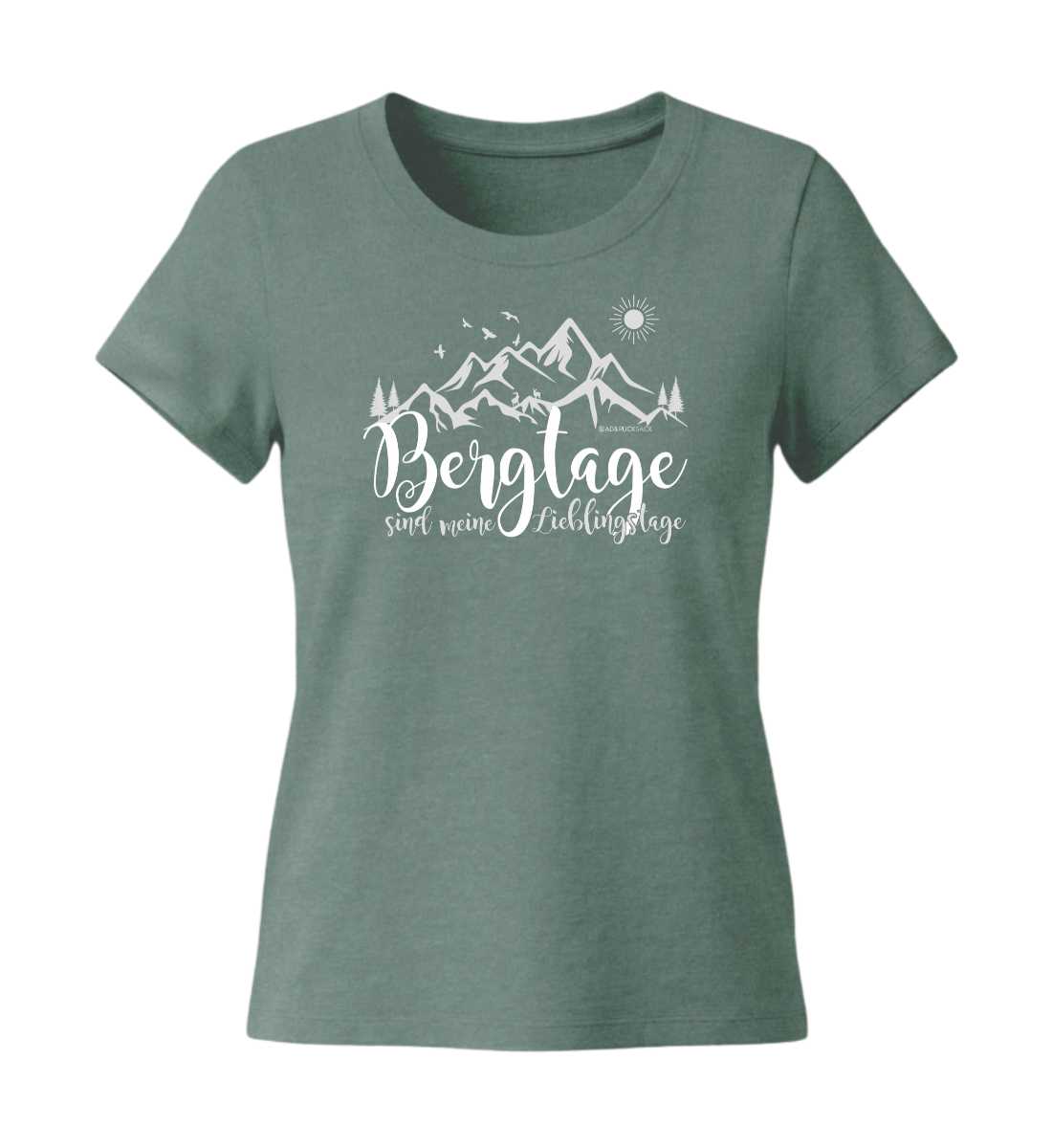 Berg-Tage | Damen Premium Organic T-Shirt (Fitted) in Green Bay von Rad&Rucksack