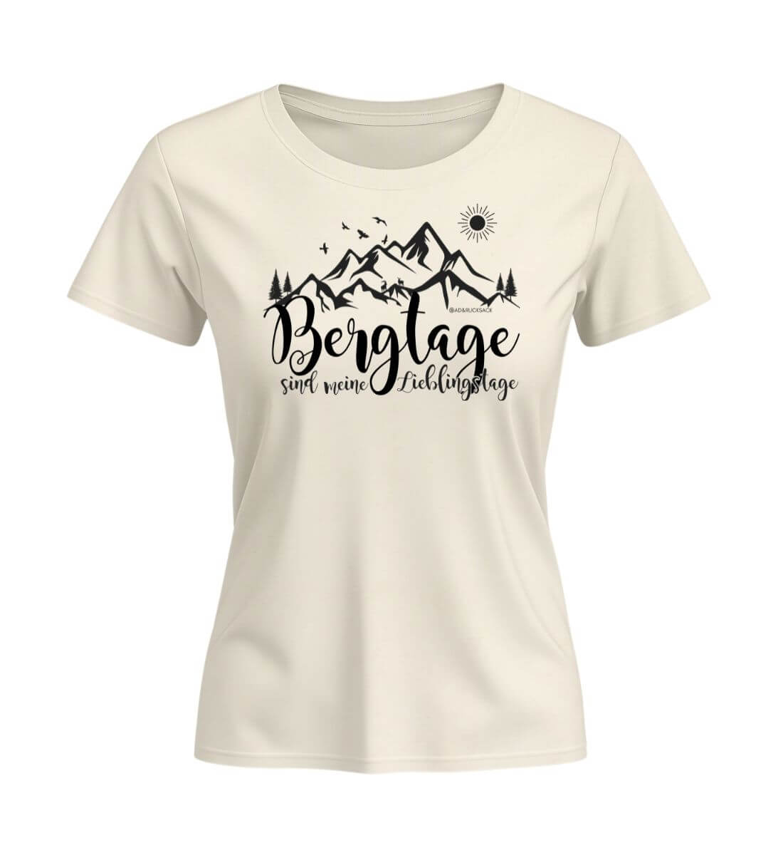 Berg-Tage | Damen Premium Organic T-Shirt (Fitted) in Natural Raw von Rad&Rucksack