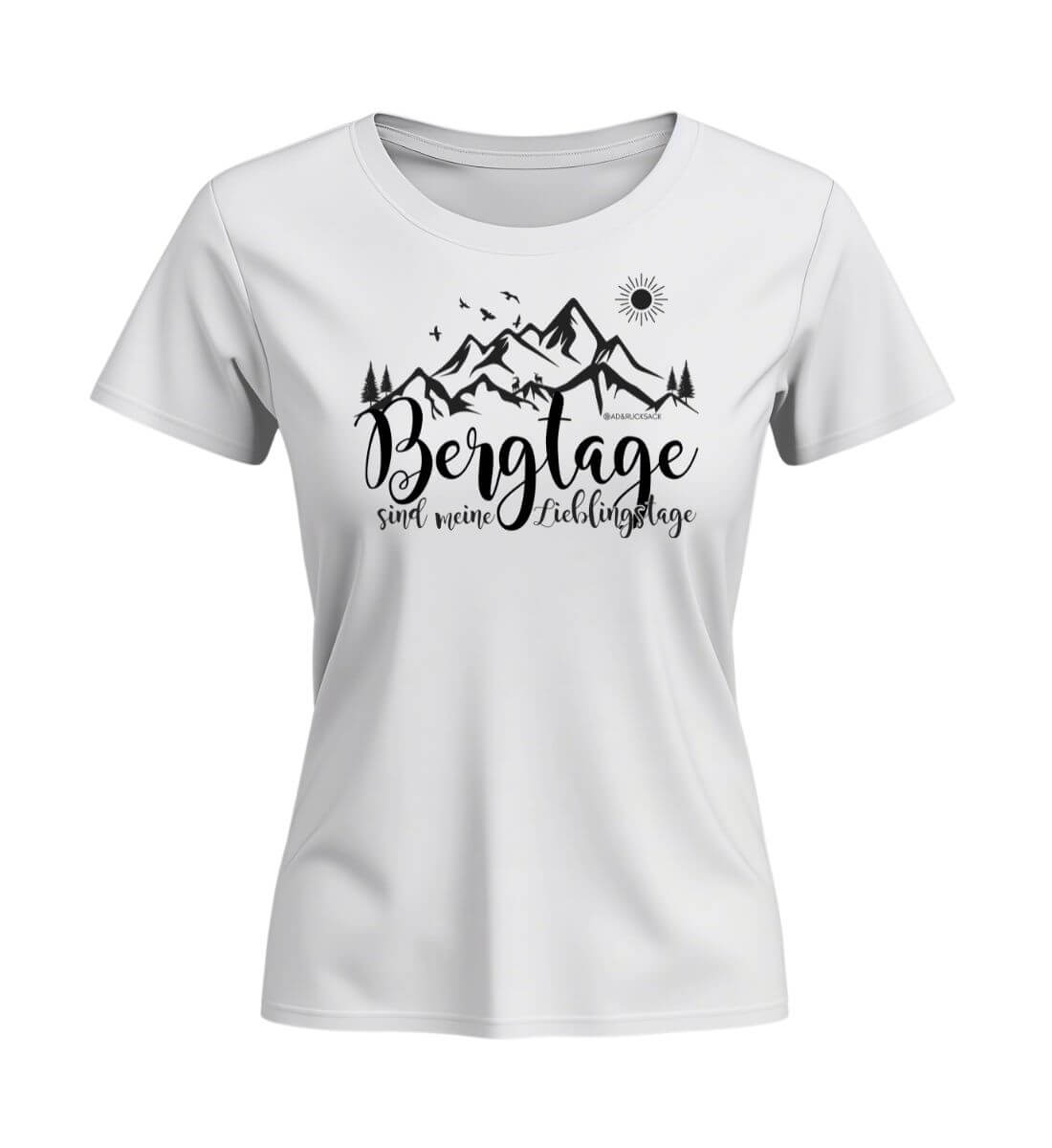 Berg-Tage | Damen Premium Organic T-Shirt (Fitted) in White von Rad&Rucksack