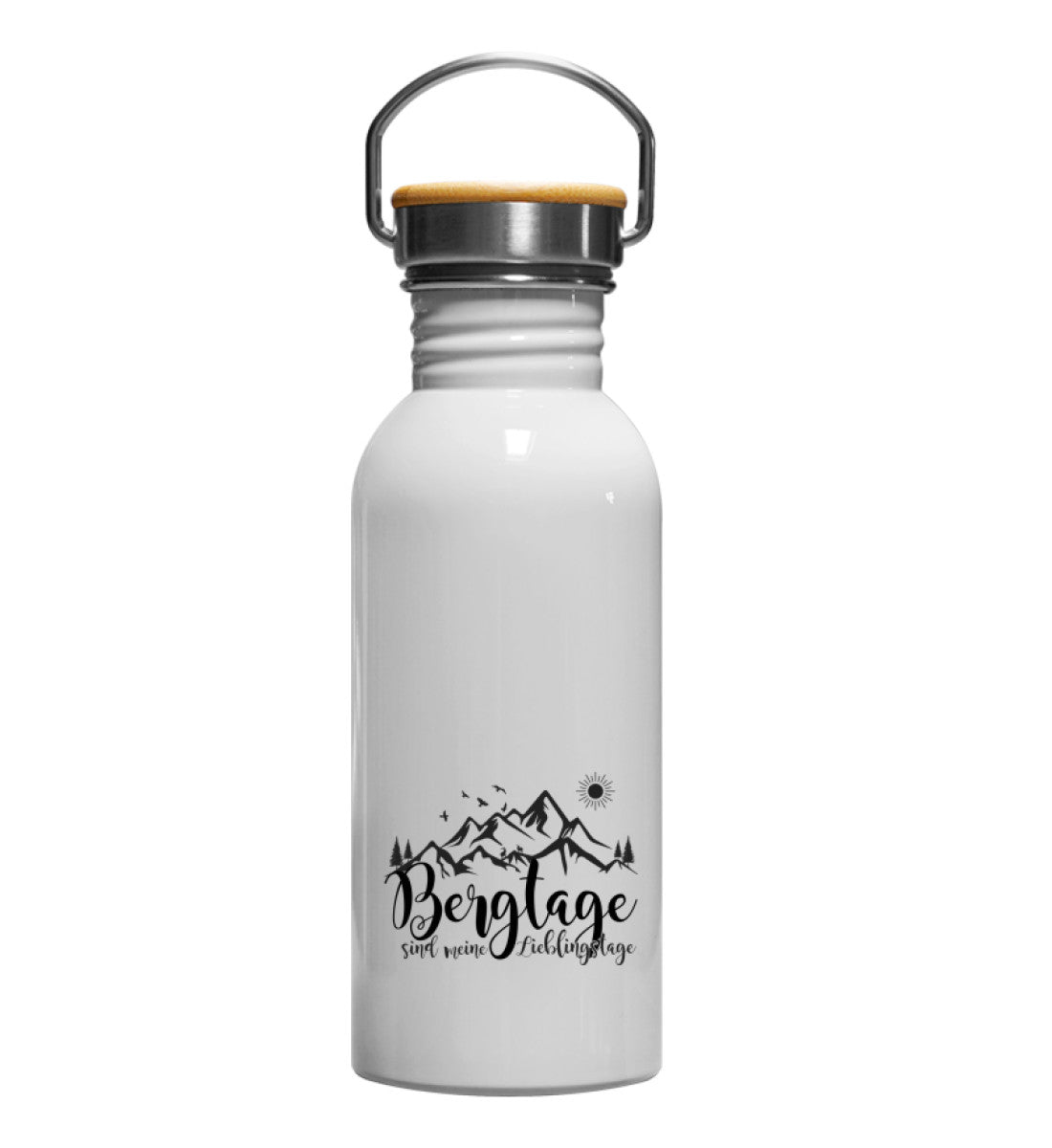 Berg-Tage | Edelstahl Trinkflasche in Weiß von Rad&Rucksack