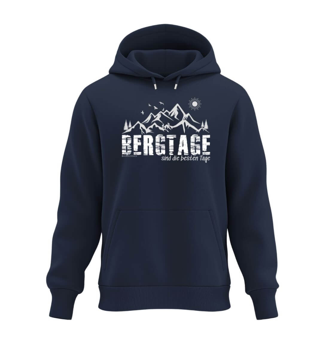 Berg-Tage | Herren Organic Hoodie in French Navy von Rad&Rucksack