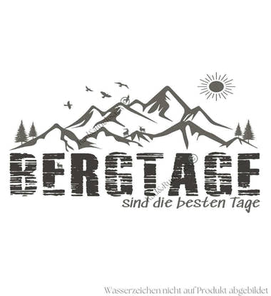 Geschenk Berg-Tage T-Shirt – Modelbild (100% Bio-Baumwolle) von Rad&Rucksack