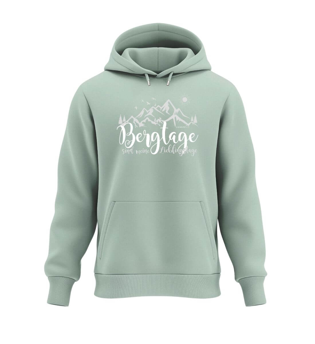 Berg-Tage | Unisex Organic Hoodie in Aloe von Rad&Rucksack