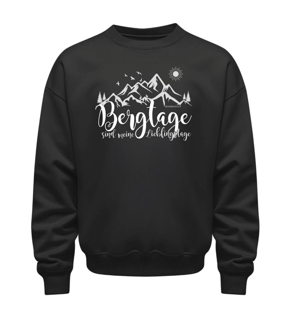 Berg-Tage | Unisex Organic Pullover in Schwarz von Rad&Rucksack