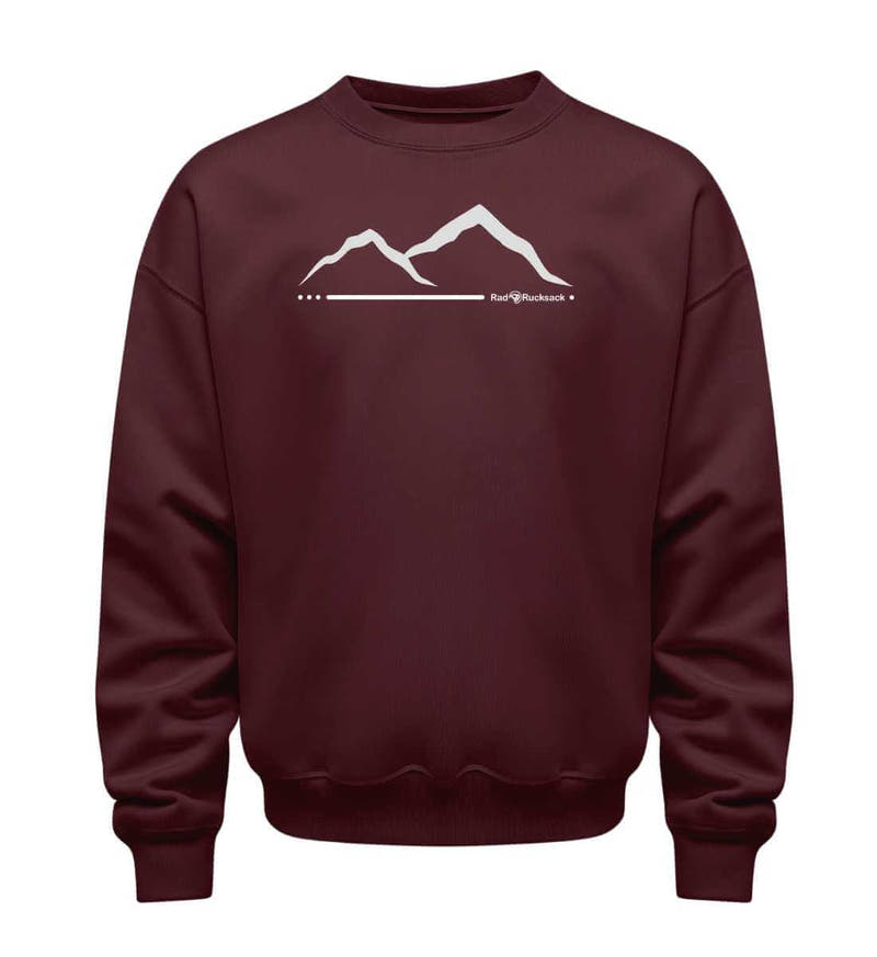 Berg | Unisex Organic Pullover in Burgundy von Rad&Rucksack