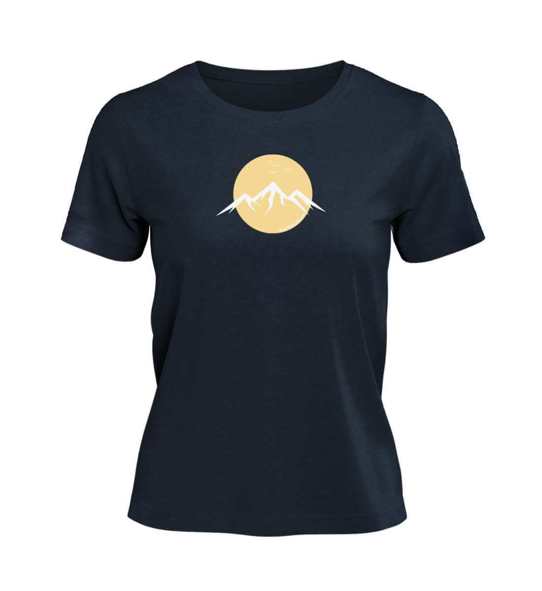 Berg Vogel | Damen Premium Organic T-Shirt in French Navy von Rad&Rucksack