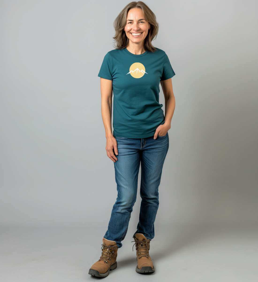 Berg Vogel | Damen Premium Organic T-Shirt von Rad&Rucksack - weitere Modelansicht 2