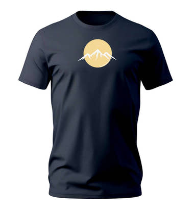 Berg Vogel T-Shirt Herren Dunkelblau (French Navy) – Produktbild (100% Bio-Baumwolle) von Rad&Rucksack