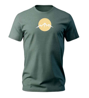 Berg Vogel T-Shirt Herren Meeresgrün (Green Bay) – Produktbild (100% Bio-Baumwolle) von Rad&Rucksack