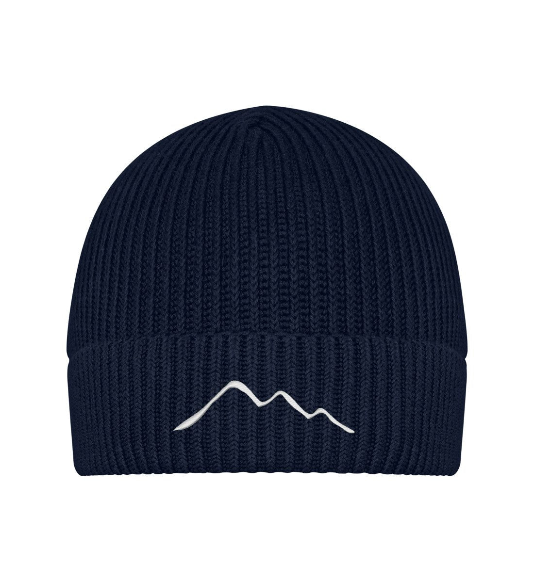 Berge Stick | Organic Wollmütze mit Stick in French Navy von Rad&Rucksack