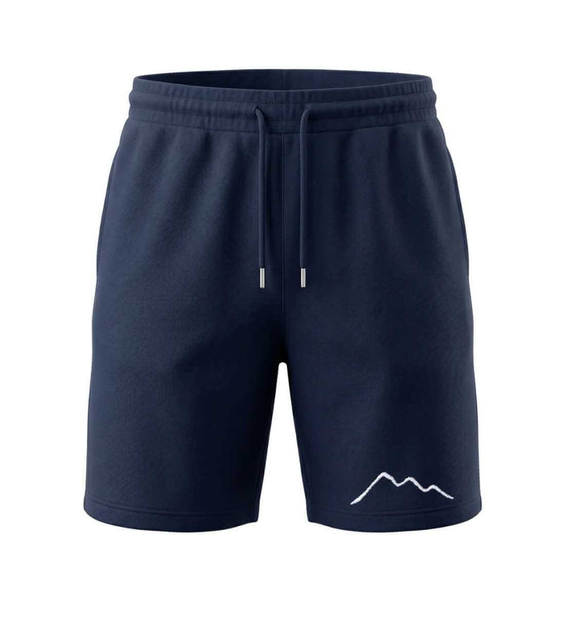 Berg Shorts in Dunkelblau (French Navy) – Produktbild (Weiche Bio-Baumwolle mit Kordelzug) von Rad&Rucksack