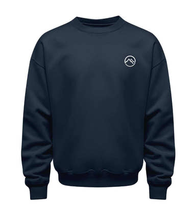 Berge Pullover in Dunkelblau (French Navy) – Produktbild (350 g/m² Bio-Baumwolle) von Rad&Rucksack