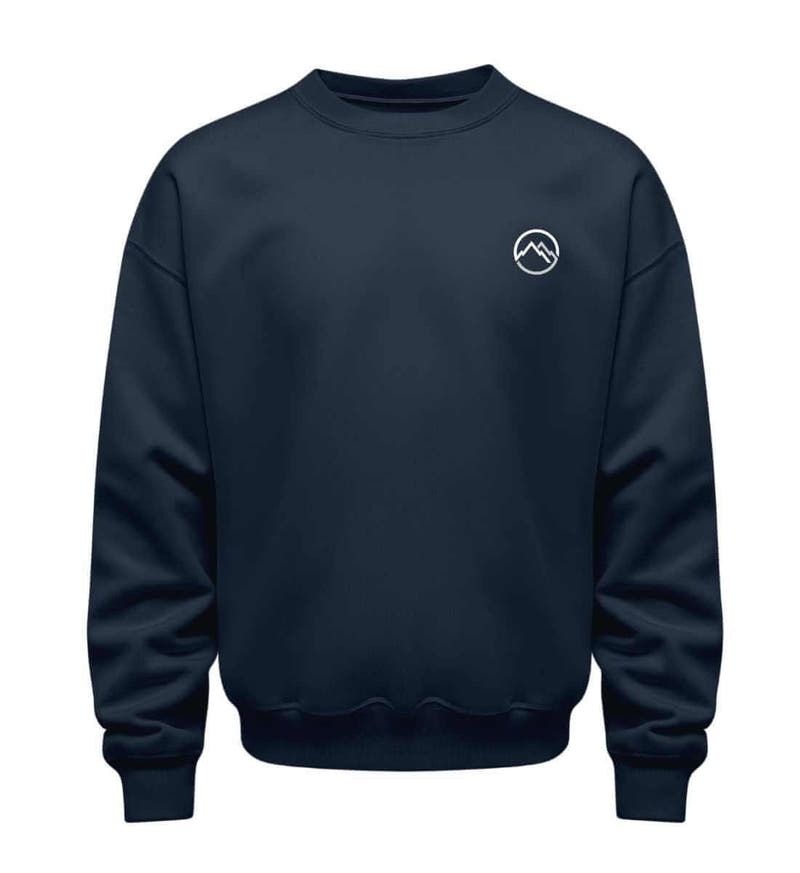 Berge | Unisex Organic Pullover in French Navy von Rad&Rucksack