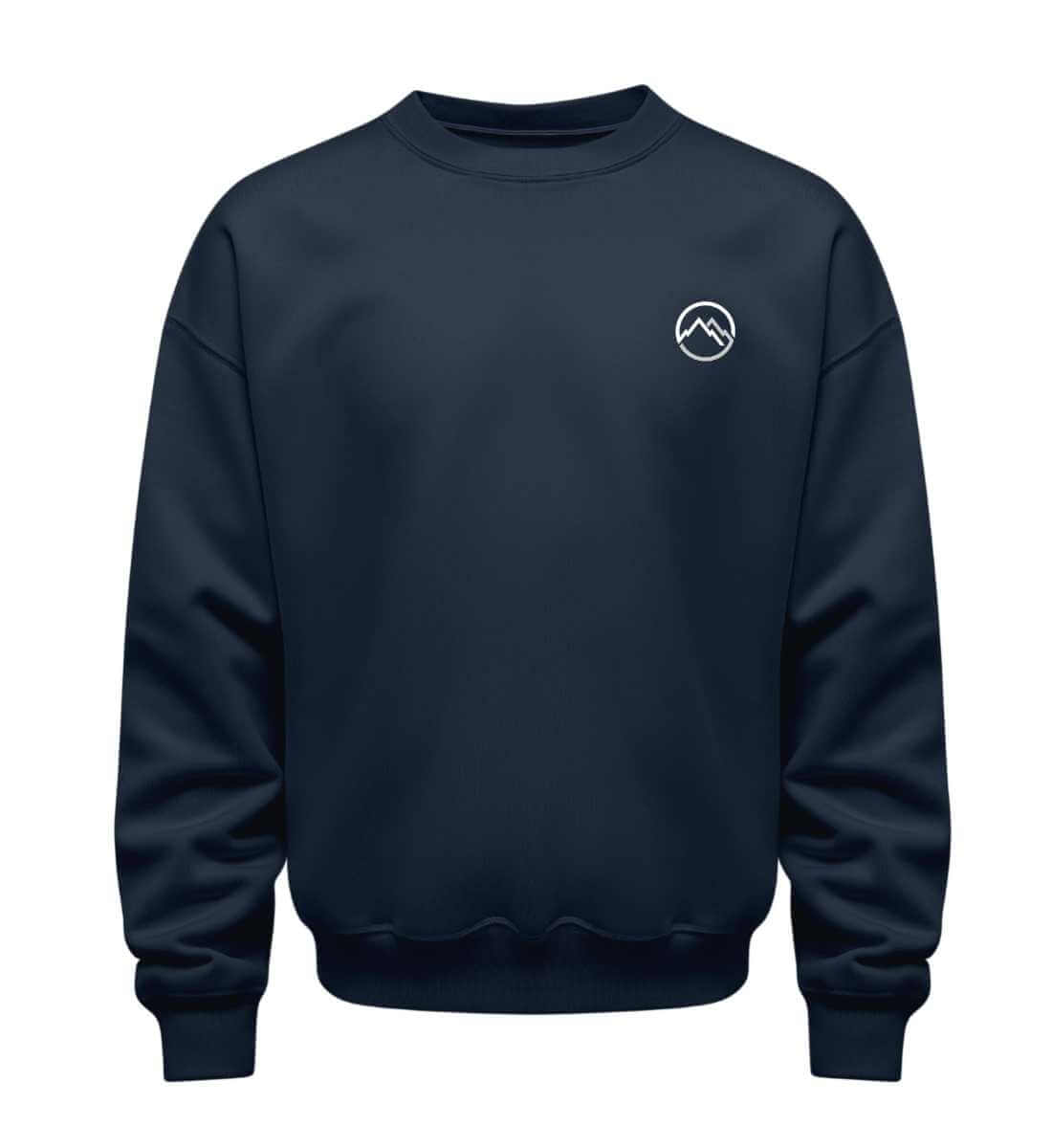 Berge | Unisex Organic Pullover in French Navy von Rad&Rucksack