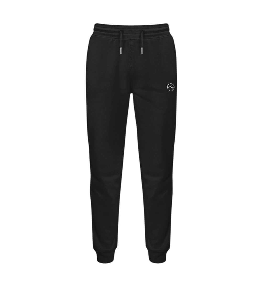 Berge Jogger Schwarz (Black) – Produktbild (300 g/m² Bio-Sweatstoff) von Rad&Rucksack