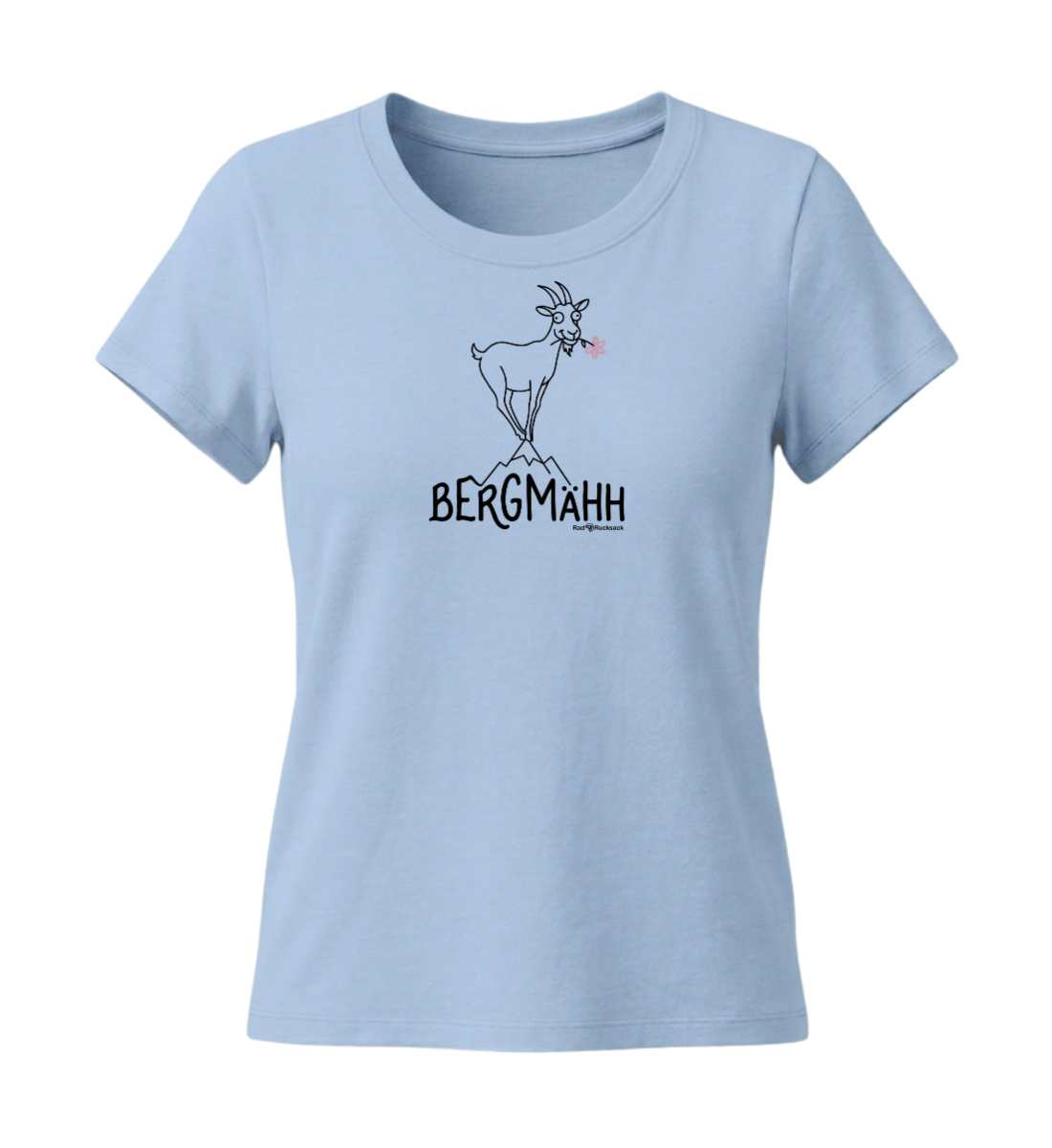 BergMähh | Damen Premium Organic T-Shirt (Fitted) in Blue Soul von Rad&Rucksack